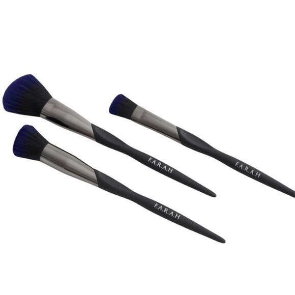 FARAH Brushes Midnight Trio Cheeky End 218 Stippling 40FM 20FF Straight Brushes - Picture 1 of 5